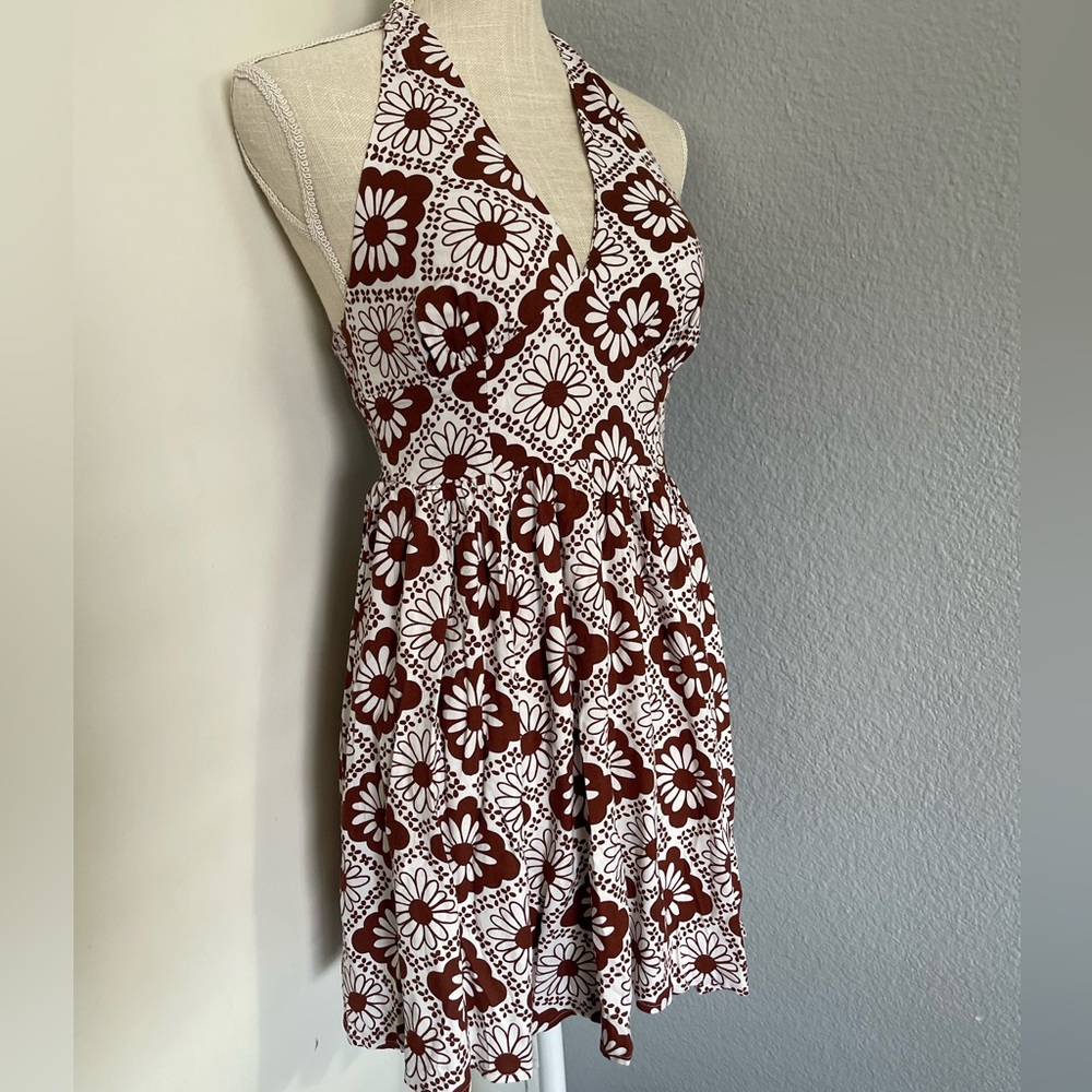Urban Outfitters Printed Halter Mini Dress - Picture 3 of 11